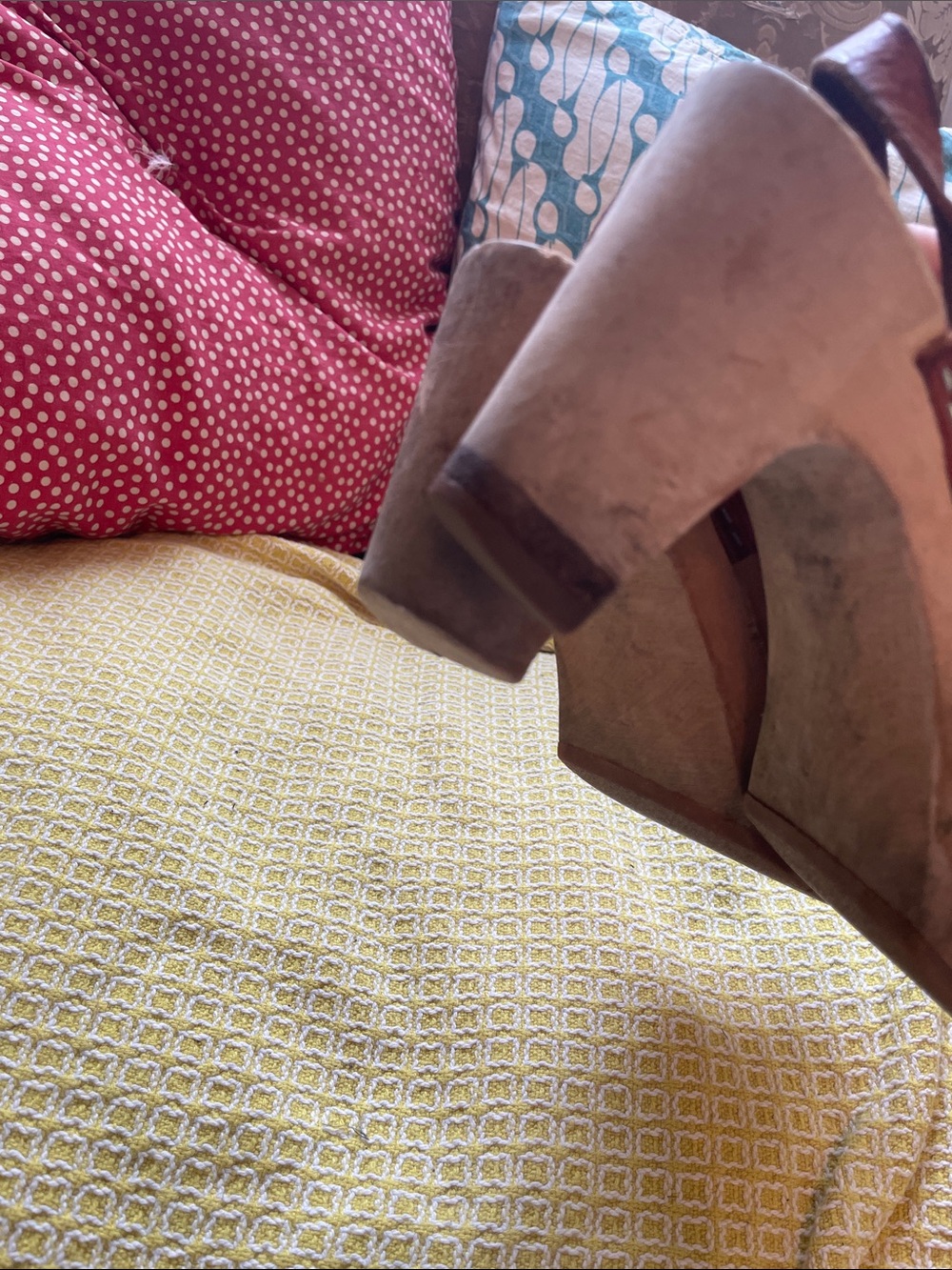 Swedish Hasbeens Sky High Peep Toe Clog Sandals - Picture 7 of 7